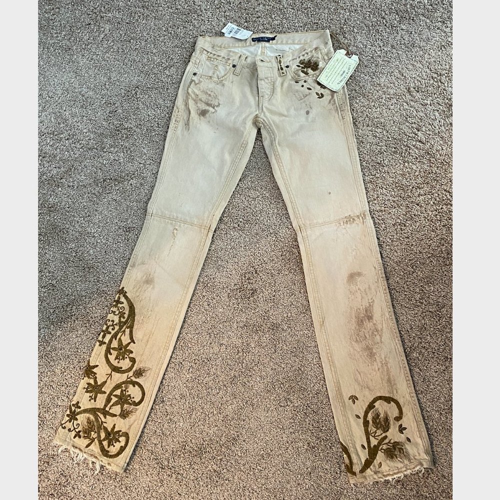 Ralph Lauren Madison Boot Jean Gold Embellished